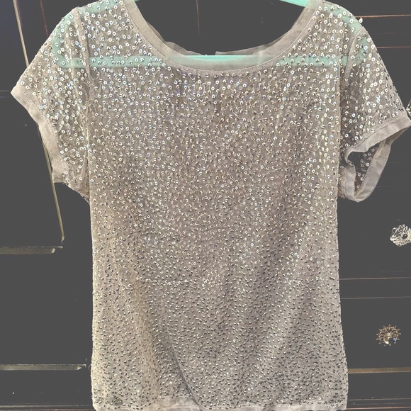 INC International Concepts Tops - I-N-K INTERNATIONAL CONCEPTS WOMENS SEQUINED MESH BLOUSE. LIKE NEW.